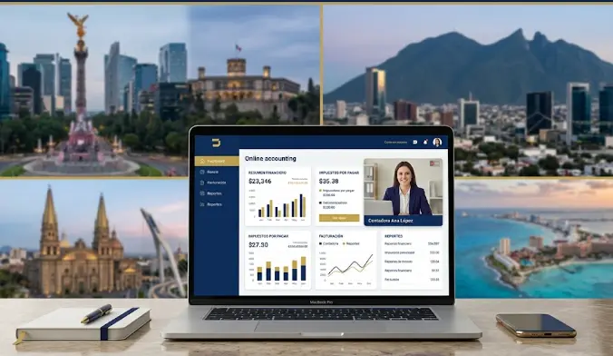 Contador en línea para negocios en México: CDMX, Monterrey, Guadalajara, Cancún